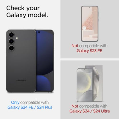 Spigen Camera Lens Screen Protector [GlasTR EZ Fit Optik Pro] Designed for Galaxy S24 Plus / S24 FE [Case Friendly] - Black [2 Pack] - color: Black