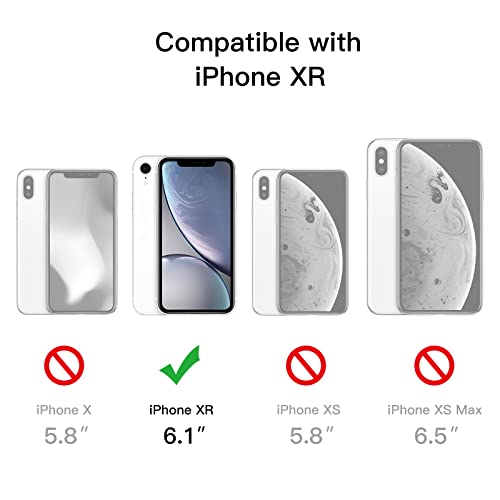 JETech Case for iPhone XR, 360° Protection, Black | Built-in Screen Protector Anti-Scratch, 360 Degree Full Body Rugged