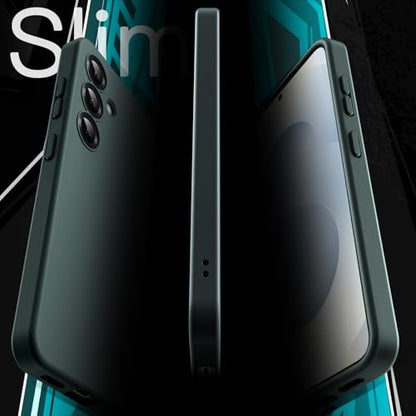 JETech Slim Case for Samsung Galaxy S25 Plus, Midnight Green | Camera Lens Protection, Soft TPU Design, Matte Finish, Shockproof Protection - color: Midnight Green, size: Galaxy S25 Plus