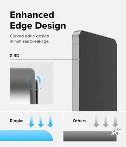 Ringke for Samsung Galaxy S26 Screen Protector [Easy Slide, 2 Pack] | Easy Installation with Alignment Tool, Case Friendly Premium 9H Hardness Tempered Glass - size: Galaxy S26