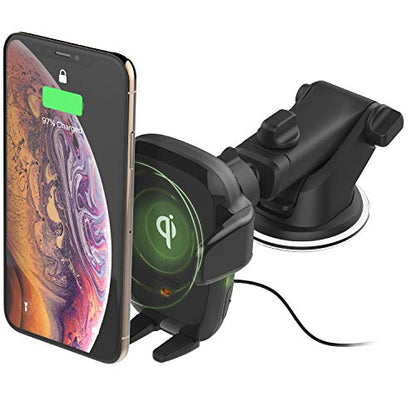 iOttie Auto Sense Qi Wireless Car Charger - Automatic Clamping Dashboard Phone Mount with Wireless Charging for iPhone, Samsung Galaxy, Google Pixel, Huawei, LG, and Other Smartphones - style: Dash & Windshield