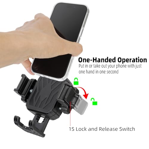1" Ball Phone Mount Holder with Vibration Dampener ＆ 2.36" Short Double Socket Arm, Compatible with RAM B Size Mounts, Fits 5-7.2'' Phones, for Motorcycle Bike Boat ATV UTV Car Truck - style: 1" Ball Phone Holder with 2.36" Arm
