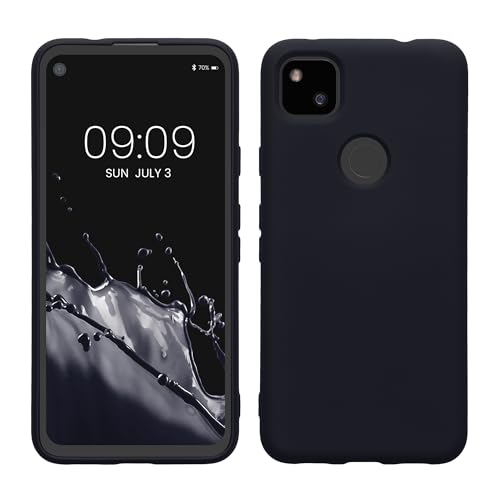 kwmobile Case Compatible with Google Pixel 4a Case - Slim Protective TPU Silicone Phone Cover - Deep Ocean - color: Deep Ocean