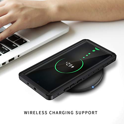 Lanhiem Galaxy Note 10+ Plus Case, Built-in Screen Protector [Compatible with Fingerprint ID], IP68 Waterproof Dustproof Shockproof Full Body Protective Cover for Samsung Galaxy Note 10+ / Note 10+ 5G - size: for Samsung Note 10+ Plus