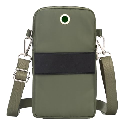 Small Crossbody Bag for Women - Mini Phone Purses with Crossbody Strap and Wallet - Nylon Arm Bag - color: A-olive Green
