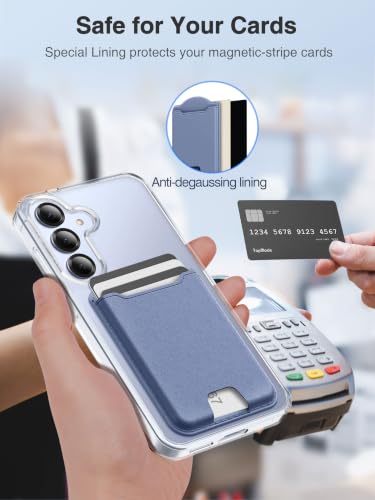 TopMade for MagSafe Wallet, 4 Cards Holder, Strongest Magnetic Phone Wallet - color: Lavender