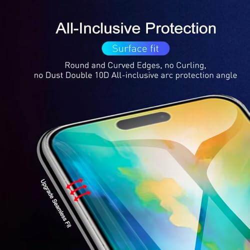 [2 Pack Hydrogel Screen Protector for iPhone 16 Pro
