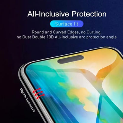 [2 Pack Hydrogel Screen Protector for iPhone 16 Pro