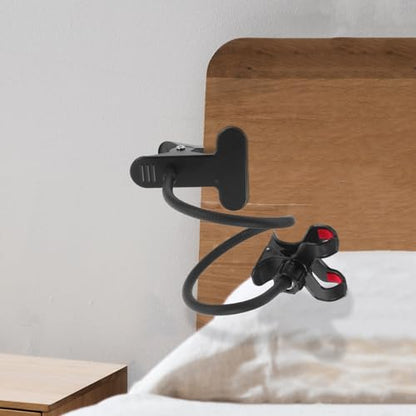 SEWACC Flexible Gooseneck Cell Phone Holder for Desk and Bedside Clamp