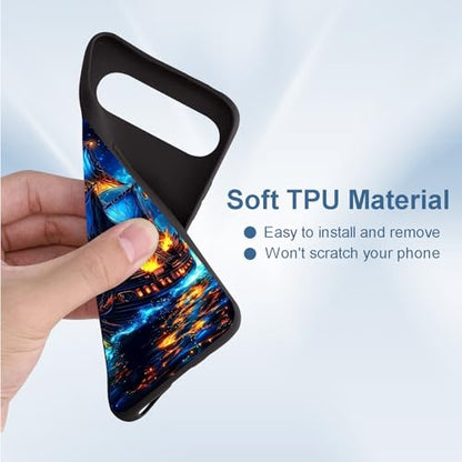 for Google Pixel 9 Pro XL Phone Case TPU Shockproof Full Body Protection Cover 6.8" Majestic Pirate Ship for Pixel 9 Pro XL Lightweight Compatible Wireless Charging Screen Protector Film - color: Majestic Pirate Ship
