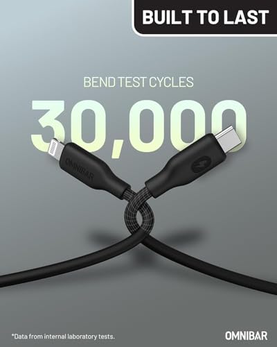 Silicone USB C to Lightning Cable 6FT, MFi Certified iPhone Cord - color: C to L Silicone Black