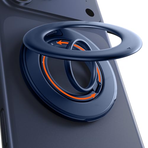 TORRAS 2025 Flagship 360 Magnetic Phone Grip Ring Holder Kickstand, Blue - color: Blue