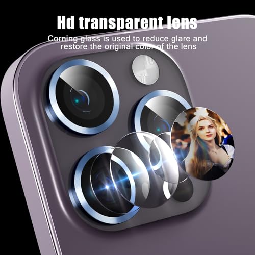 Camera Lens Protector Compatible with iPhone 11/iPhone 12/iPhone 12 Mini,Scratch Resistant,HD Clear Tempered Glass Camera Lens Protection Cover,Case Friendly Easy to Install - Blue - color: Blue, size: iPhone 11/iPhone 12/iPhone 12 Mini