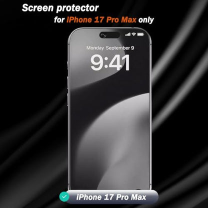 2 Pack for iPhone 17 Pro Max Privacy Screen Protector. Anti Scratch, Self-Healing, Anti Spy Flexible TPU Film NOT Tempered Glass for iPhone 17 Pro Max