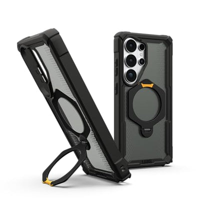 URBAN ARMOR GEAR UAG for Samsung Galaxy S26 Ultra Case 6.9" with 360° Kickstand Plasma XTE - Magnetic Charging Compatible Transparent Rugged Military Drop Tested Protective Cover, Black - color: Plasma XTE 360 - Black