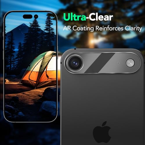 3PCS Rear Back Camera Lens Protector Tempered Glass for iPhone 17 Air- HD Clear Full Coverage Guard - color: for iPhone 17 Air