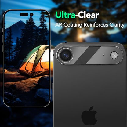 3PCS Rear Back Camera Lens Protector Tempered Glass for iPhone 17 Air- HD Clear Full Coverage Guard - color: for iPhone 17 Air