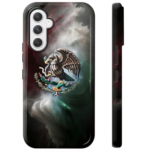Mexican Eagle Phone Case for Samsung Galaxy S25, Dual Layer Shockproof Rugged Cover with Soft TPU + Hard PC, Anti-Scratch Slim Fit Wireless Charging Compatible - color: Mexican Eagle, size: 6.2" Galaxy S25