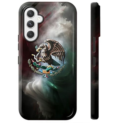 Mexican Eagle Phone Case for Samsung Galaxy S25, Dual Layer Shockproof Rugged Cover with Soft TPU + Hard PC, Anti-Scratch Slim Fit Wireless Charging Compatible - color: Mexican Eagle, size: 6.2" Galaxy S25