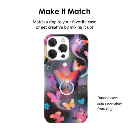 VELVET CAVIAR Cell Phone Ring Holder - Finger Ring & Stand - Improves Phone Grip Compatible with iPhone, Galaxy, Most Smartphones (Aurora Butterfly) - color: Aurora Butterfly