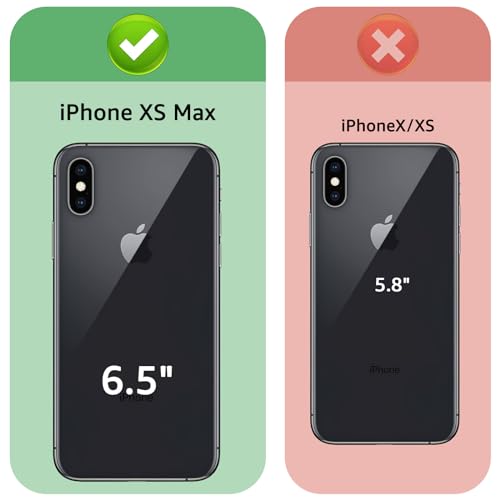 XcaseBar for iPhone Xs Max 6.5" Wallet case with Zipper Credit Card Holder【RFID Blocking】, Flip Folio Book PU Leather Phone case Shockproof Cover Women Men for Apple XS Max 6.5" case Wine Red - color: Wine Red