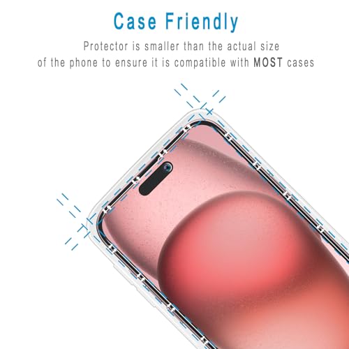 2 Pack Privacy Screen Protector for iPhone 15 6.1 inch - size: iPhone 15 6.1-inch