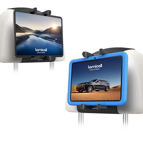 Lamicall 2 Pack Tablet Holder for Car Headrest, Thick Case Friendly - size: 2 Pack