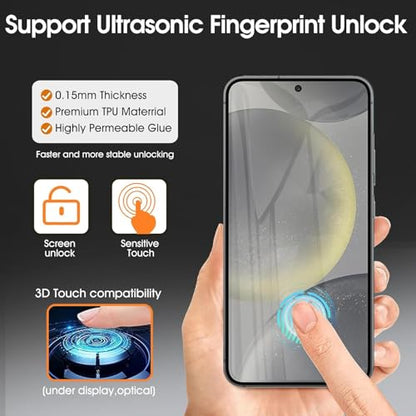3 Pack Screen Protector for Samsung Galaxy S25 Ultra [Not Glass], Full Coverage Soft Flexible TPU Film for Galaxy S25 Ultra, Anti-Bubble HD Clear Hydrogel Film, Support Fingerprint Reader - size: Samsung Galaxy S25 Ultra