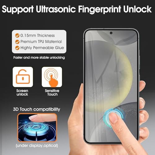 3 Pack Screen Protector Compatible for Samsung Galaxy A36 5G 6.7 Inch, HD Clear Flexible Soft TPU Hydrogel Film for Samsung Galaxy A36 - Support Fingerprint Unlock, High Sensitivity - size: Samsung Galaxy A36