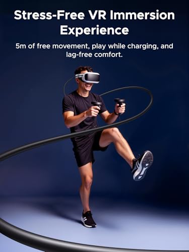 UGREEN Right Angle USB C Cable, 5Gbps VR Link for Quest 3/3S/Pro, 16ft