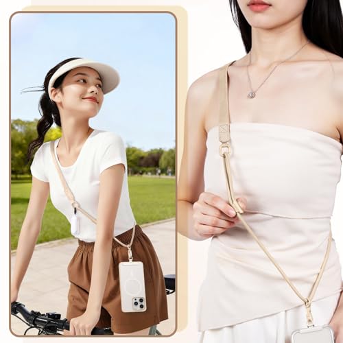 Phone Lanyard, On-the-Go Universal Crossbody Strap Neck Lanyard with Phone Tether Patches for Most Cellphones - color: M