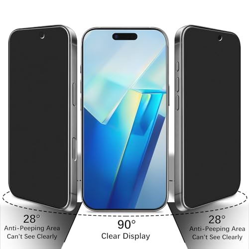 2 Pack Matte Privacy Screen Protector for iPhone 17 Air - size: iPhone 17 Air 6.5-Inch