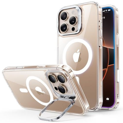 ESR for iPhone 16 Pro Max Case, Compatible with MagSafe, Military-Grade Protective, Built-in Stash Stand Phone Case, Scratch-Resistant Back Cover, Clear - color: Clear, size: iPhone 16 Pro Max 6.9inch