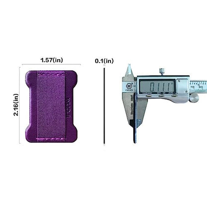 Universal Phone Grip for Smartphones - Phone Holder for Hand for Back of Phone - Wireless Charging Compatible (DeepPurple) - 2Pack - color: Dark Purplew