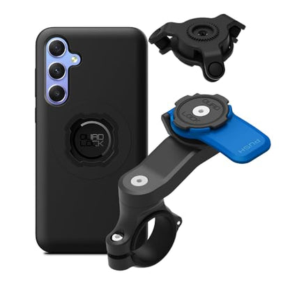 Quad Lock Moto Handlebar Kit with Dampener and MAG Case for Galaxy A55 - size: Galaxy A55