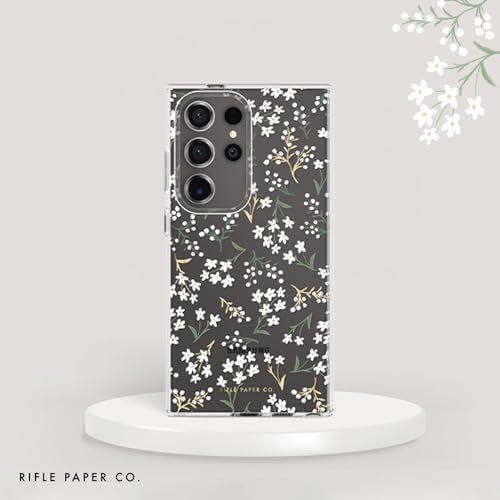 Rifle Paper Co. Samsung Galaxy S24 Ultra Case for Women [6.8"] [12ft Drop Protection] [Wireless Charging] Floral Print Phone Case for Samsung Galaxy S24 Ultra, Anti-Scratch, Shockproof - Petite Fleurs - color: Petite Fleurs