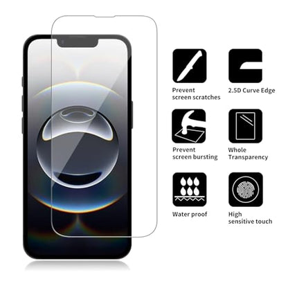 4 Pack Glass Screen Protector Compatible for iPhone 16e / 14/13 / 13 Pro [6.1 Inch] [9H Hardness]-HD Screen Tempered Glass, Scratch Resistant,Easy Install [Case Friendly] - size: iPhone 16e / 14/13 / 13 Pro
