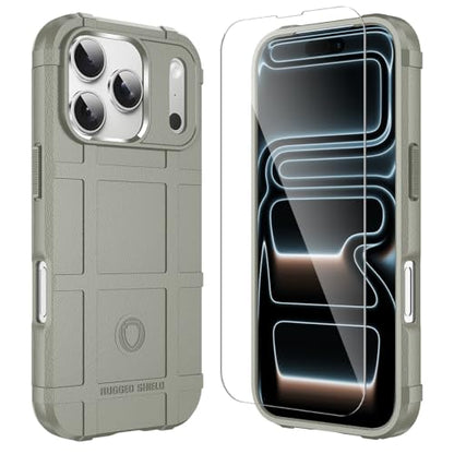 Rugged Shield Case for iPhone 17 Pro (6.3"), 8ft Military Drop Proof, Wear Resistant Tactical Cover, Light Clay - color: Light Clay, size: iPhone 17 Pro