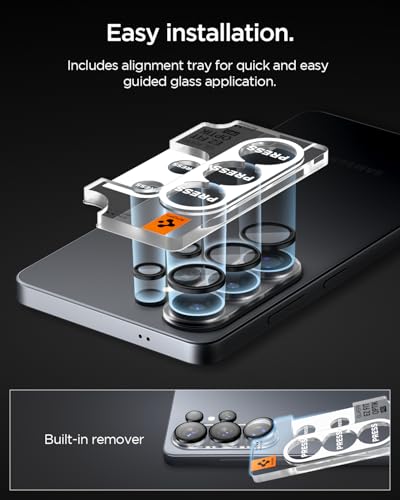 Spigen Camera Lens Protector for Galaxy S26 Ultra - Black [2 Pack]