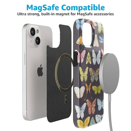Casely iPhone 15 Plus Case | Midnight Monarch | Jenna Palek x Casely | Compatible with MagSafe | Classic Ultra Slim Design - color: Midnight Monarch | Jenna Palek x Casely