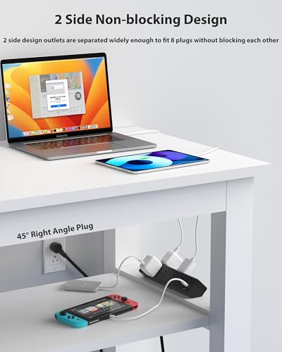 Jgstkcity Desk Clamp Power Strip 40W USB C,8-Outlet,8 USB,10FT,Black - color: Black, size: 10FT Length