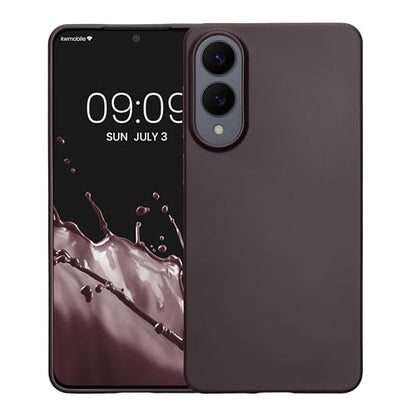 kwmobile Case Compatible with Samsung Galaxy S25 Edge Case - Soft Slim Metallic TPU Silicone Cover - Metallic Berry - color: metallic berry, size: Galaxy S25 Edge
