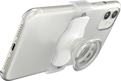 PopSockets Phone Grip & Slide Stretch- White and Clear - color: White and Clear