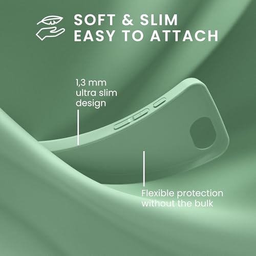 kwmobile Case Compatible with Apple iPhone 17e / iPhone 16e Case - Soft Slim Protective TPU Silicone Cover - Mint Matte - color: mint matte
