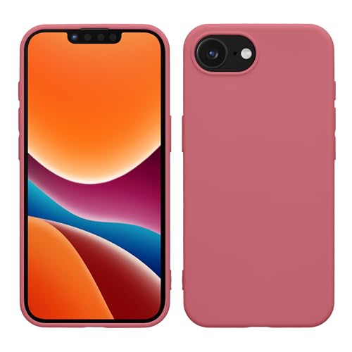 kwmobile Case Compatible with Apple iPhone 17e / iPhone 16e Case - Soft Slim Protective TPU Silicone Cover - Dark Rose - color: Dark Rose