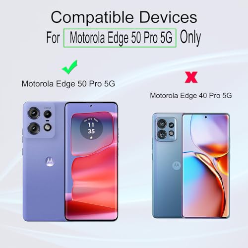 Ibywind for Motorola Edge 50 Pro 5G Screen Protector,2-Pack,Hydrogel Film with Camera Lens Protector,Easy Installation Tool,Bubble-Free,Fingerprint Unlock Compatible,Anti-Shatter,Anti-Scratch - size: Edge 50 Pro