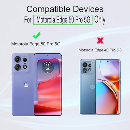 Ibywind for Motorola Edge 50 Pro 5G Screen Protector,2-Pack,Hydrogel Film with Camera Lens Protector,Easy Installation Tool,Bubble-Free,Fingerprint Unlock Compatible,Anti-Shatter,Anti-Scratch - size: Edge 50 Pro