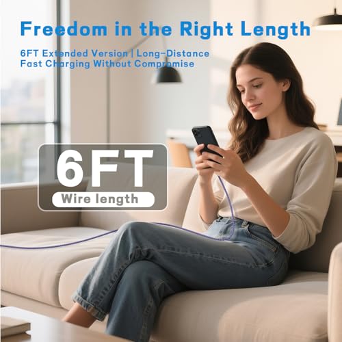 HEPU USB C to USB C Cable, 60W Fast Charging C Cord 5-Pack[3/3/3/6/6FT]