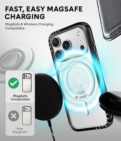 CASETiFY for iPhone 17 Case - Compact Compatible with MagSafe | Slim and Sleek | 4ft. 2x Military Grade Drop Protection | AF DREAM FLWRS | Black - color: 009. AF DREAM FLWRS, size: Iphone 17