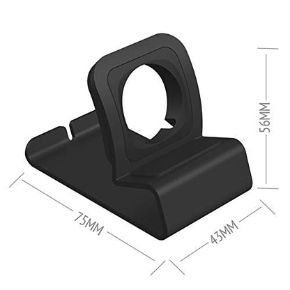 Sincetop Compatible with Apple Watch Charger Stand Ultra 2/Ultra/SE/9/8/7/6/5/4/3/2/1, Aluminum iWatch 49 45 41 44 40 42 38 Charging Holder Dock Nightstand Mode-Magnetic Charger not Included-Black - color: Black